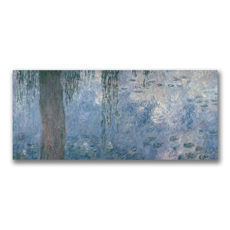 Trademark Fine Art Claude Monet 'Waterlillies Morning II' Canvas Art, 14x32 BL0433-C1432GG